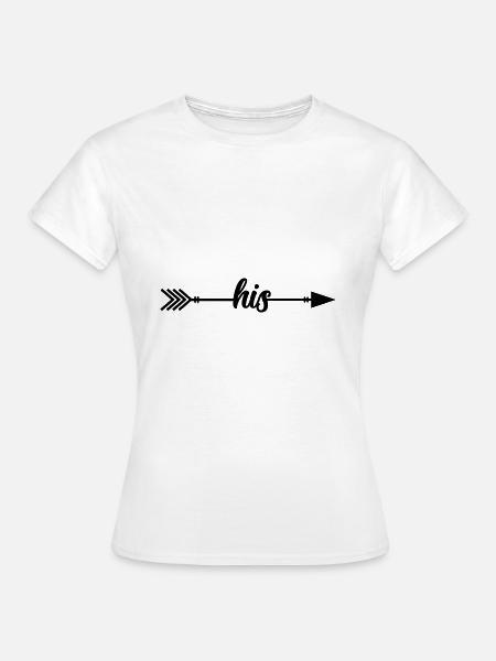 Pfeil His - Frauen T-Shirt - Weiß