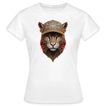 Wild Cat Spirit - T-shirt Femme - blanc - Devant - AI Model Female 172 dark (172cm)