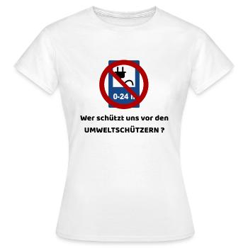 Qui nous protège des écologistes? - T-shirt Femme - blanc - Devant - AI Model Female 172 dark (172cm)