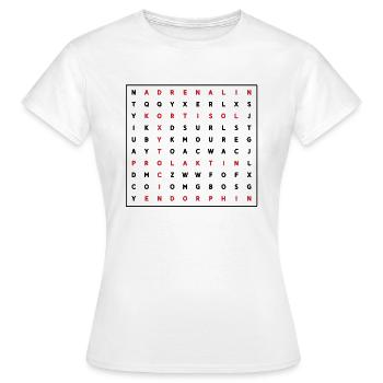 Hebamme Job Beruf Studium Examen Worträtsel - Frauen T-Shirt - Weiß - Vorne - AI Model Female 172 dark (172cm)