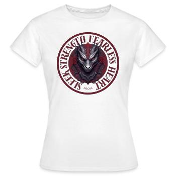 Sleek Strength, Fearless Heart - Frauen T-Shirt - Weiß - Vorne - AI Model Female 172 dark (172cm)