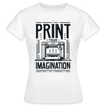 3D Drucker 3D Druck - Frauen T-Shirt - Weiß - Vorne - AI Model Female 172 dark (172cm)
