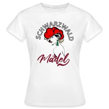 Schwarzwald Mädel Heimat Bollenhut Kuckuck - Frauen T-Shirt - Weiß - Vorne - AI Model Female 172 dark (172cm)