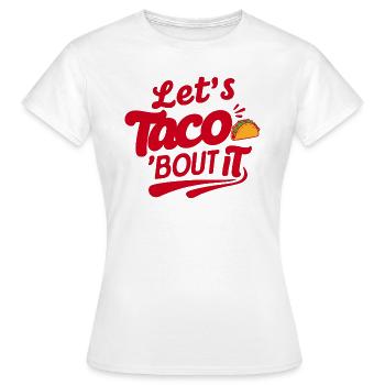 Jeu de mots tacos - T-shirt Femme - blanc - Devant - AI Model Female 172 dark (172cm)