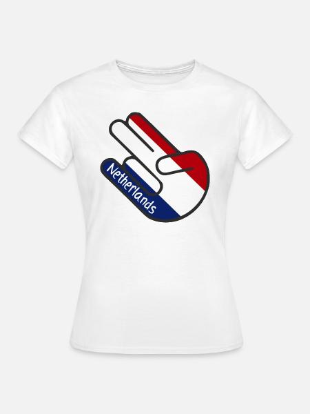Shocker Netherlands Geschenk - Frauen T-Shirt - Weiß