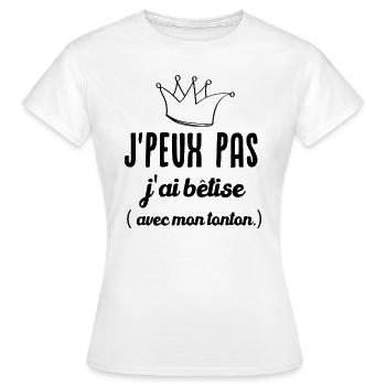 Ich kann nicht, ich habe Dummheit mit meinem Onkel - Frauen T-Shirt - Weiß - Vorne - AI Model Female 172 dark (172cm)