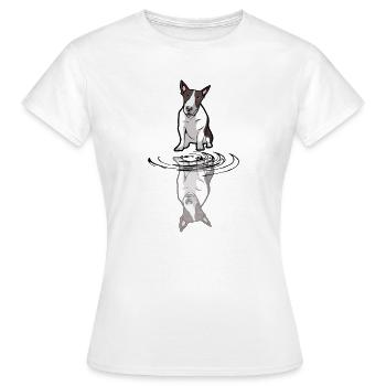 Bull terrier - T-shirt Femme - blanc - Devant - AI Model Female 172 dark (172cm)