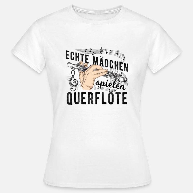 Querflöte - Frauen T-Shirt - Weiß