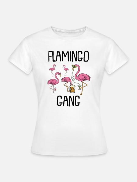 Flamingo - Frauen T-Shirt - Weiß