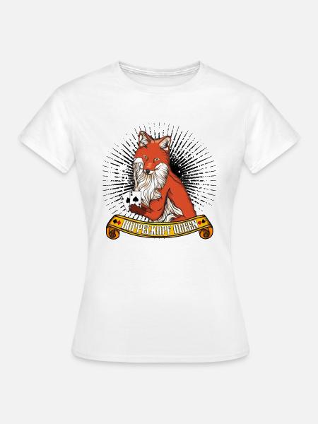 Doppelkopf - Frauen T-Shirt - Weiß