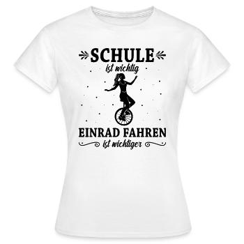 Einrad - Frauen T-Shirt - Weiß - Vorne - AI Model Female 172 dark (172cm)
