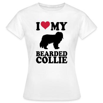 Bearded Collie - Frauen T-Shirt - Weiß - Vorne - AI Model Female 172 dark (172cm)