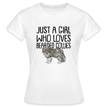 Bearded Collie - Frauen T-Shirt - Weiß - Vorne - AI Model Female 172 dark (172cm)