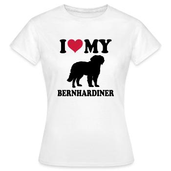 Bernhardiner - Frauen T-Shirt - Weiß - Vorne - AI Model Female 172 dark (172cm)