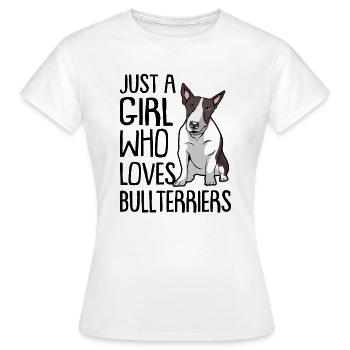 Bull terrier - T-shirt Femme - blanc - Devant - AI Model Female 172 dark (172cm)