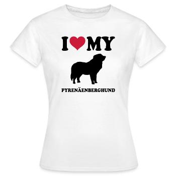 Bouvier des Pyrénées - T-shirt Femme - blanc - Devant - AI Model Female 172 dark (172cm)