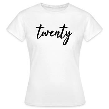 20th birthday 20 years vintage 2000 gift - Women's T-Shirt - white - Front - AI Model Female 172 dark (172cm)