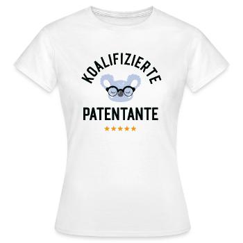 Koalifizierte Patentante Geschenk Lustig - Frauen T-Shirt - Weiß - Vorne - AI Model Female 172 dark (172cm)