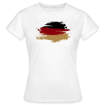 Deutschlandflagge Vintage Style - Frauen T-Shirt - Weiß - Vorne - AI Model Female 172 dark (172cm)