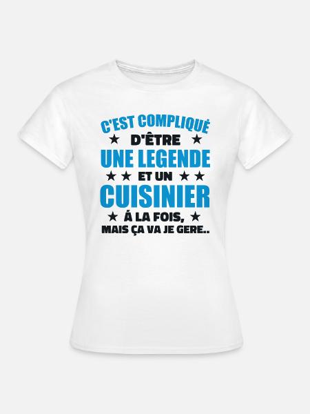 Legend & Cook Cook Geschenkidee - Frauen T-Shirt - Weiß