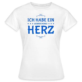 ich habe ein gebrochenes Herz - Frauen T-Shirt - Weiß - Vorne - AI Model Female 172 dark (172cm)