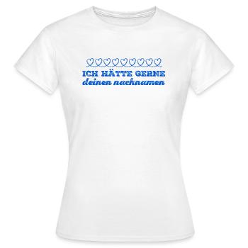 dich will ich heiraten - Frauen T-Shirt - Weiß - Vorne - AI Model Female 172 dark (172cm)