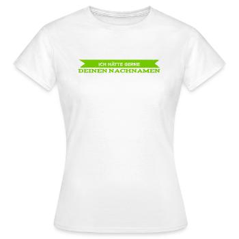 wollen wir heiraten? - Frauen T-Shirt - Weiß - Vorne - AI Model Female 172 dark (172cm)