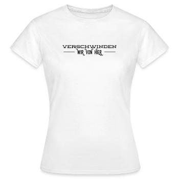 kratzen wir die Kurve - Frauen T-Shirt - Weiß - Vorne - AI Model Female 172 dark (172cm)