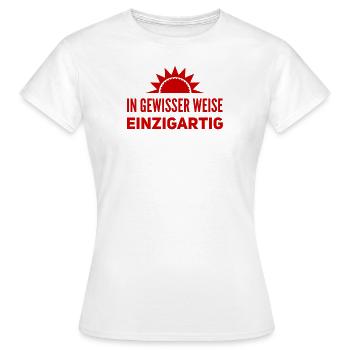 ich bin ganz besonders - Frauen T-Shirt - Weiß - Vorne - AI Model Female 172 dark (172cm)