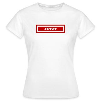 ich lebe in der Gegenwart - Frauen T-Shirt - Weiß - Vorne - AI Model Female 172 dark (172cm)