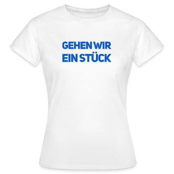 Lust auf einen Spaziergang? - Frauen T-Shirt - Weiß - Vorne - AI Model Female 172 dark (172cm)