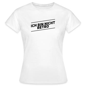 retro war gestern - Frauen T-Shirt - Weiß - Vorne - AI Model Female 172 dark (172cm)