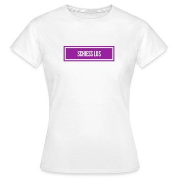 raus damit - Frauen T-Shirt - Weiß - Vorne - AI Model Female 172 dark (172cm)