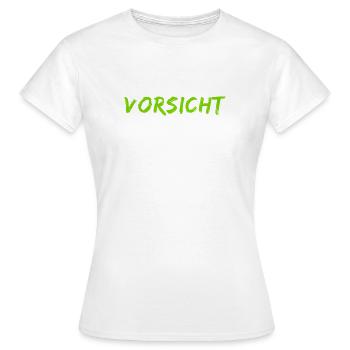 Achtung - Frauen T-Shirt - Weiß - Vorne - AI Model Female 172 dark (172cm)