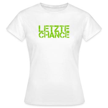 letzte Chance - Frauen T-Shirt - Weiß - Vorne - AI Model Female 172 dark (172cm)