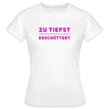 das hat mich tief getroffen - Frauen T-Shirt - Weiß - Vorne - AI Model Female 172 dark (172cm)