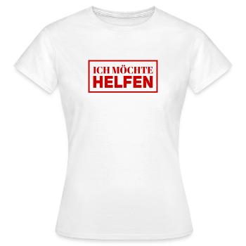 möchtest du Hilfe? - Frauen T-Shirt - Weiß - Vorne - AI Model Female 172 dark (172cm)