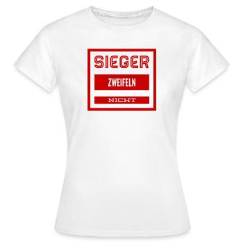 ich bin ein Gewinner - Frauen T-Shirt - Weiß - Vorne - AI Model Female 172 dark (172cm)