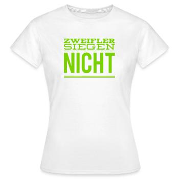 ich siege - Frauen T-Shirt - Weiß - Vorne - AI Model Female 172 dark (172cm)