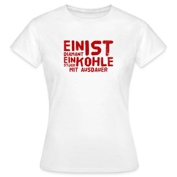 ausdauernde Kohle - Frauen T-Shirt - Weiß - Vorne - AI Model Female 172 dark (172cm)