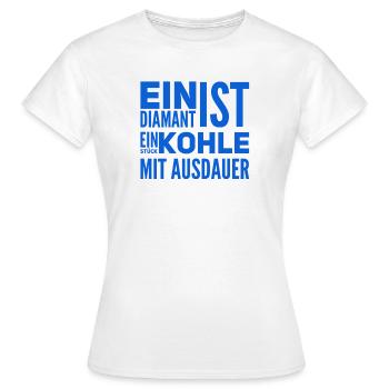 ein Diamant mit Ausdauer - Frauen T-Shirt - Weiß - Vorne - AI Model Female 172 dark (172cm)