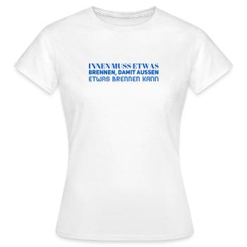 ich bin eine Inspiration - Frauen T-Shirt - Weiß - Vorne - AI Model Female 172 dark (172cm)