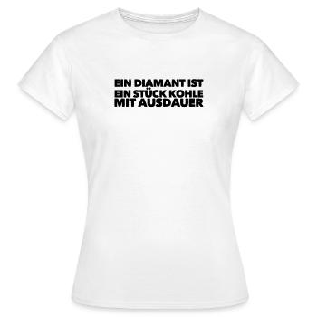 Ausdauer ist mein Ding - Frauen T-Shirt - Weiß - Vorne - AI Model Female 172 dark (172cm)