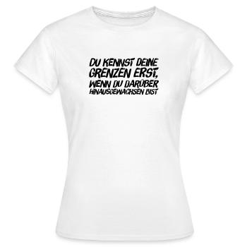 die eigenen Grenzen - Frauen T-Shirt - Weiß - Vorne - AI Model Female 172 dark (172cm)