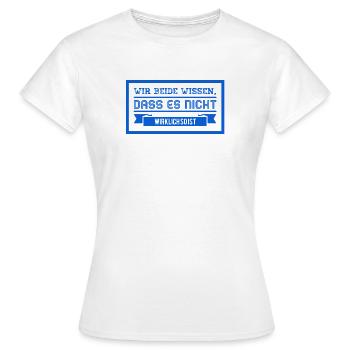die unausgesprochene Wahrheit - Frauen T-Shirt - Weiß - Vorne - AI Model Female 172 dark (172cm)