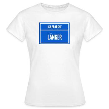 ich bin nicht der schnellste - Frauen T-Shirt - Weiß - Vorne - AI Model Female 172 dark (172cm)