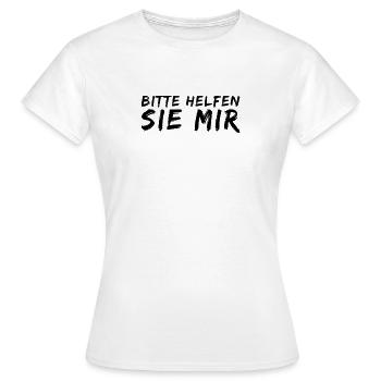 auf der Suche nach Hilfe - Frauen T-Shirt - Weiß - Vorne - AI Model Female 172 dark (172cm)