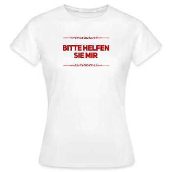 ich suche Hilfe - Frauen T-Shirt - Weiß - Vorne - AI Model Female 172 dark (172cm)