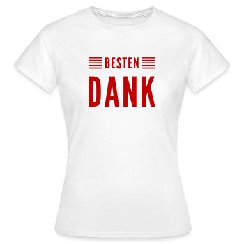 vielen Dank - Frauen T-Shirt - Weiß - Vorne - AI Model Female 172 dark (172cm)