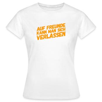 Freunde sind genial - Frauen T-Shirt - Weiß - Vorne - AI Model Female 172 dark (172cm)